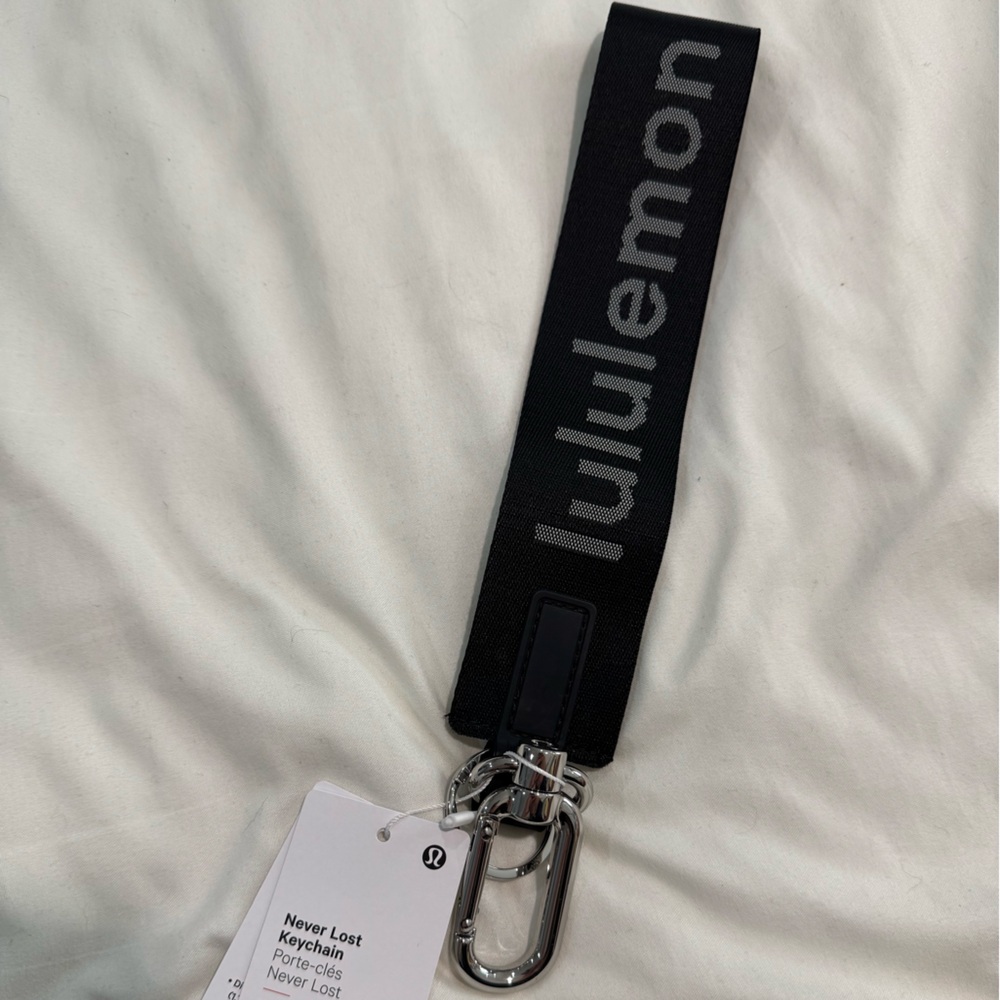 Lululemon Black Never Lost Keychain